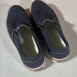 CROCS Men’s Navy Slip-On Shoes with White Trim